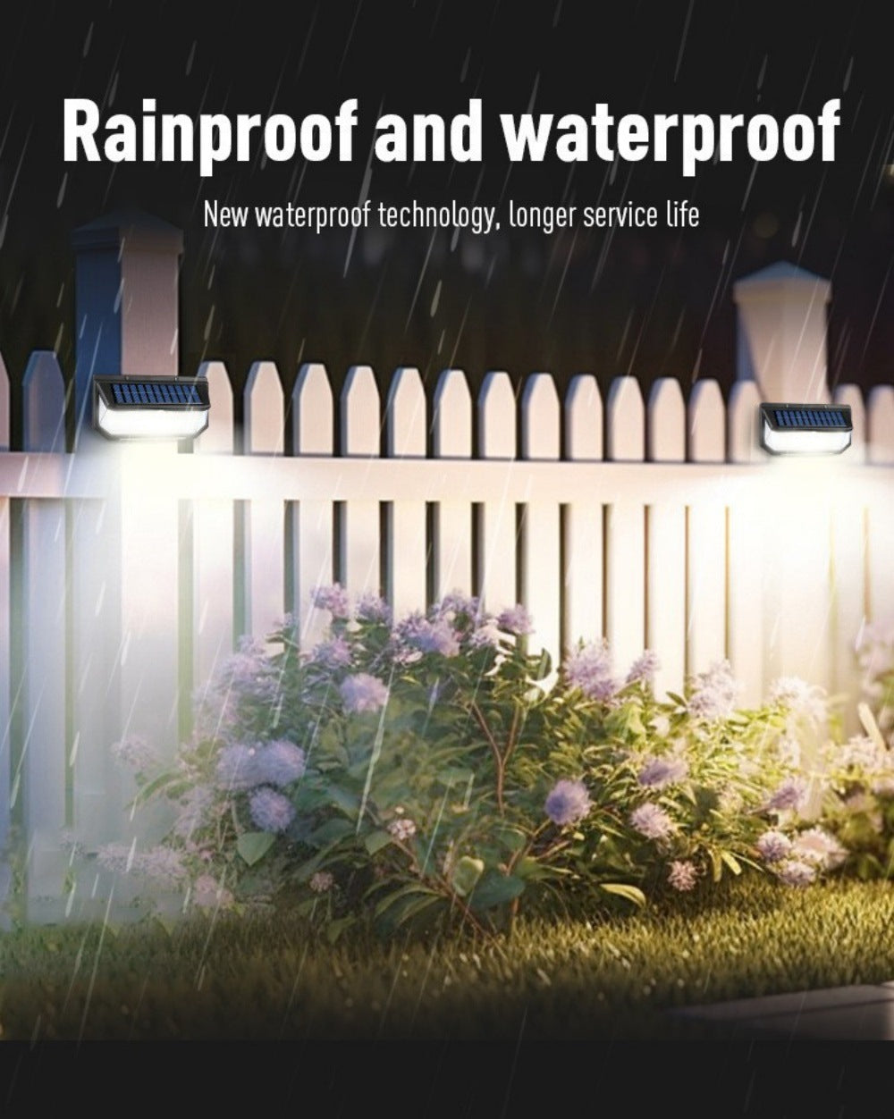 New Solar Light Human Body Sensing Wall Light Five Sides LED Lamp Waterproof light red and blue flashing solar street light