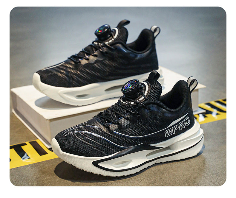 Spring and Summer Fashion Comfortable Running Shoes for Teenagers, Casual Shoes with High Elasticity and Shock Absorption, Student Marathon Training Sports Shoes