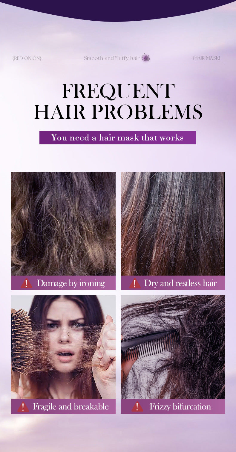 Cross-border Hair Mask500g Onion Black Seed Oil Smooth Hair Mask500g Foreign Trade Manufacturer Wholesale