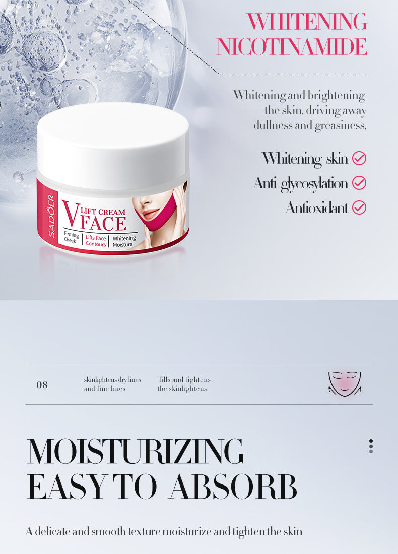 Full English V Face Tightening Cream30gSADOER Facial Lifting and Firming Skin Facial Cream  Foreign Trade Wholesale