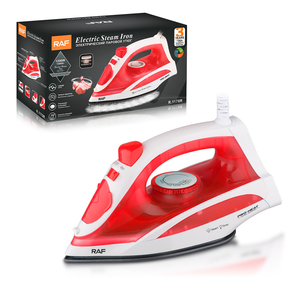 RAF European Standard Electric Iron Steam Household Electric Iron Handheld Portable Ironing Machine Multi-Function Three-Speed