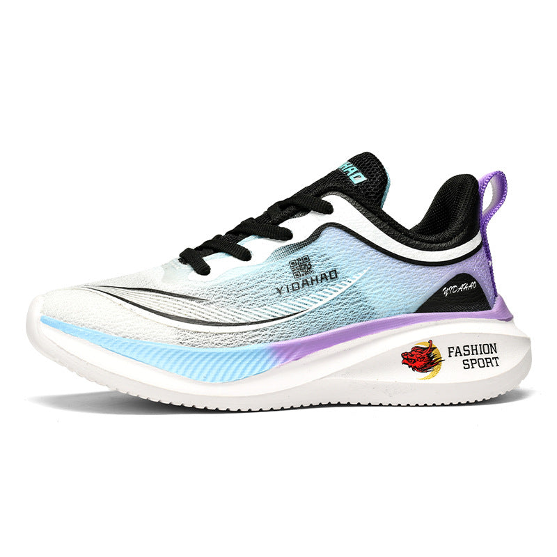 Children's Running Shoes Spring Summer Boys and Girls Shoes Flyknit Lightweight Breathable Elementary School Students Racing Sports Shoes for Young Children