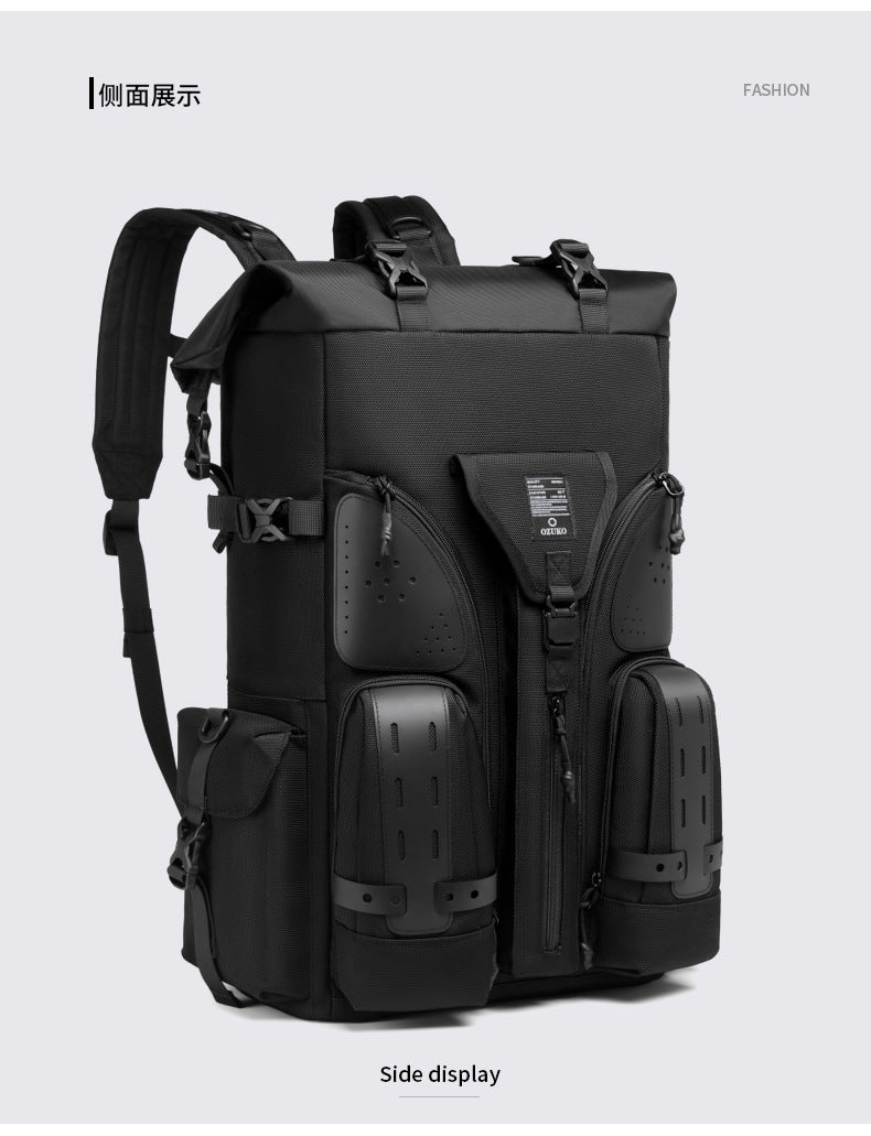 OZUKO Tactical Backpack Men's Shoulder Large Capacity Waterproof Baseball Bag Outdoor Travel Multifunctional Trendy Sports Bag