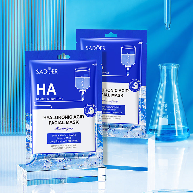 Full English Mask SADOER Hyaluronic Acid Vitamin E Oligopeptide Hydrating Moisturizing Tablets  Foreign Trade Wholesale