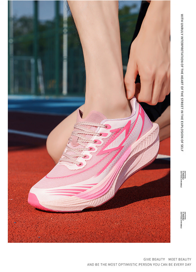 Feiran Summer Thin High Elastic Shock Absorption Running Shoes Couple Wear-Resistant Non-Slip Racing Breathable Mesh Youth Sports Shoes