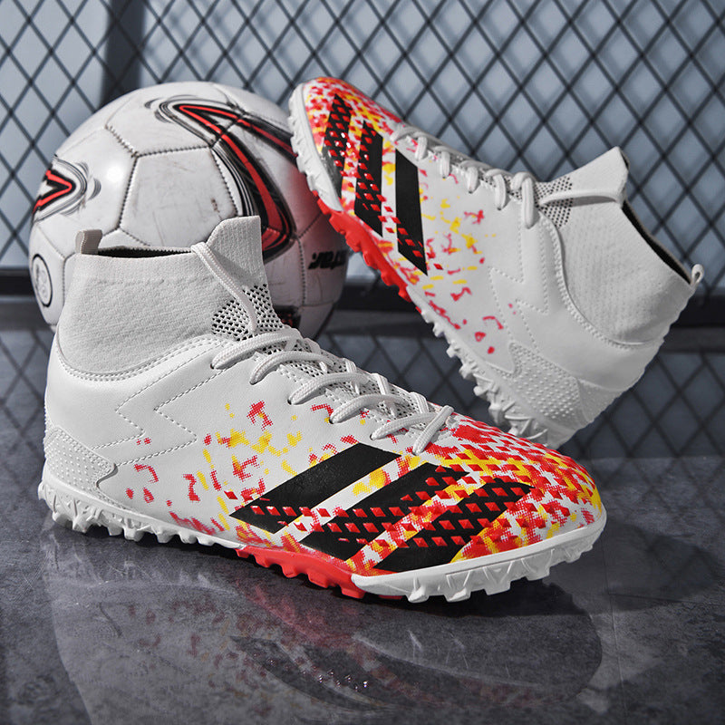 New high-top soccer shoes for men and women AG Spike TF Broken Nail Youth Student Club Competition Training Shoes