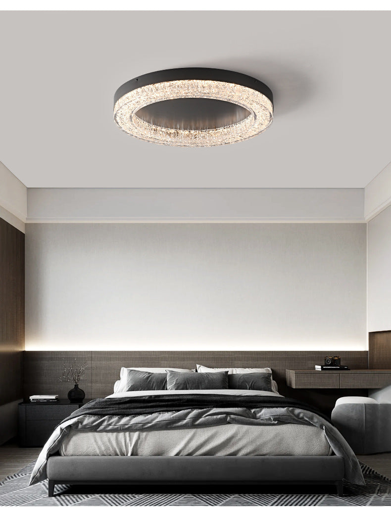 Italian Minimalist Master Bedroom Light led Resin Ceiling Lamp Modern Minimalist High-End Light Luxury Crystal Ice Crack Living Room Lamp