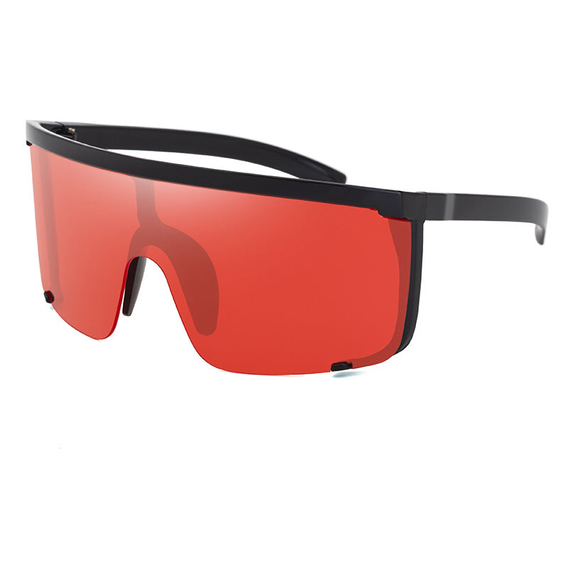 Colorful Cycling Sports Sunglasses for Men17183One-piece Windproof Frame Sunglasses for Men Trendy Sun Protection Glasses