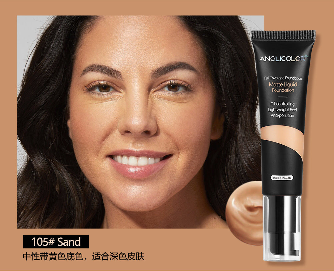 Anglicolor Hot-selling Foundation Liquid Concealer Long-lasting Non-cakey Oil Control Hydrating Foundation Cream