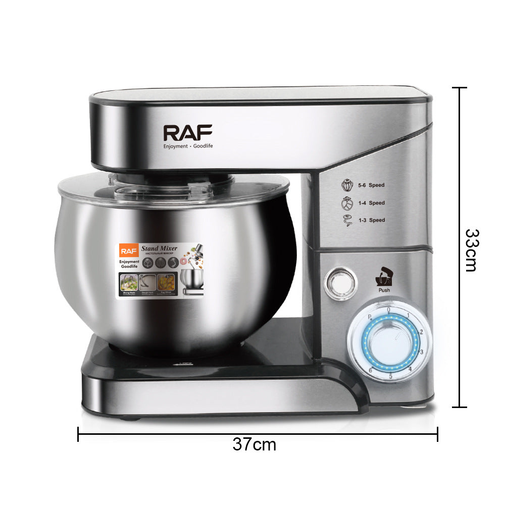 RAF European Standard Kitchen Machine6.8L Automatic Household Small Multi-Functional Dough Mixer for Beating Egg Liquid and Kneading Dough