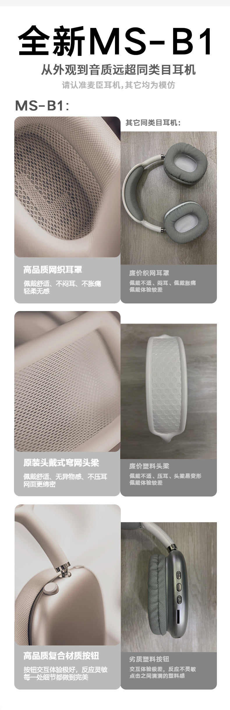 Bluetooth Wireless Over-Ear Headphones Full Coverage Comfortable Long Battery Life Customizable Bluetooth Headphones