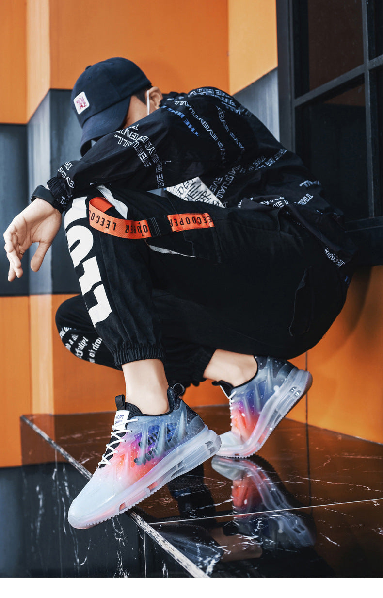 2025Summer New Fashion Luminous Trendy Shoes Casual Breathable Comfortable Men's Shoes Non-Slip Wear-Resistant Sports Running Shoes