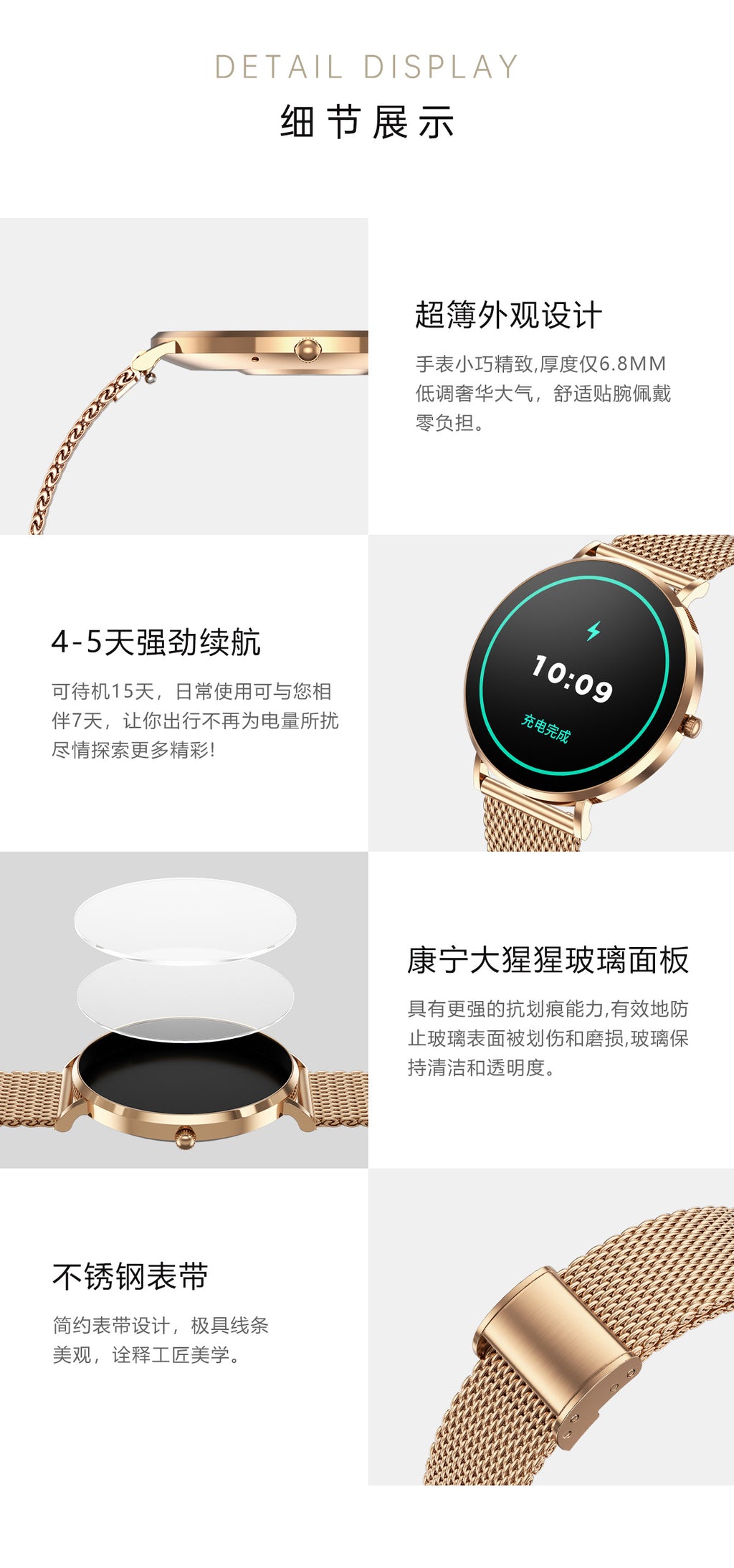 T8 Pro Smart Watch Bluetooth Call True Heart Rate Step Sleep Monitoring IP68Deep Waterproof Women's Sports