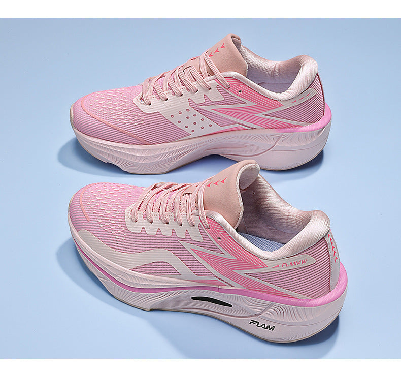 Summer New Mesh Breathable Carbon Plate Ultra-light Sports Shoes for Teenagers Couples Casual Fashion High Elastic Soft Sole Running Shoes