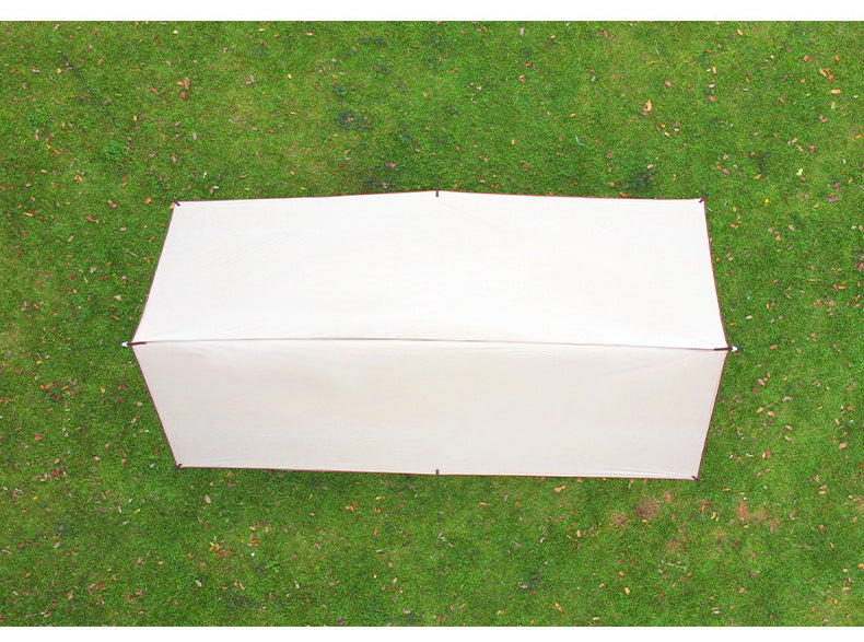 Canopy Tent Outdoor Camping Hexagonal Black Coated Silver Tarp Awning Camping Picnic Equipment Large Size Canopy