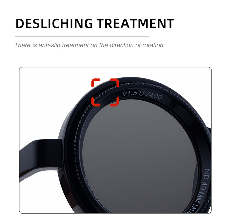 Nighttime Driving Glasses Round Frame ND Adjustable Zoom Men's Sunglasses2025New Polarized Sunglasses