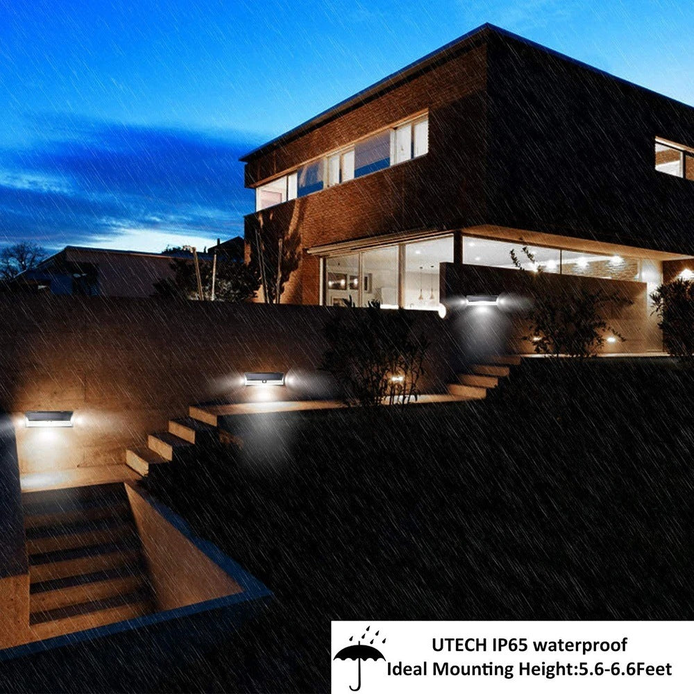 Solar Lamp118LED Outdoor Wall Light Human Body Sensing Garden Street Light Garage Light Emergency Light Courtyard