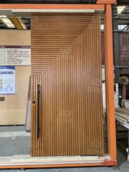 Luxury Custom Irregular Wave Series: 2026 Most Popular Solid Wood Entrance Door for Villa Residential Exterior Front Entry Door