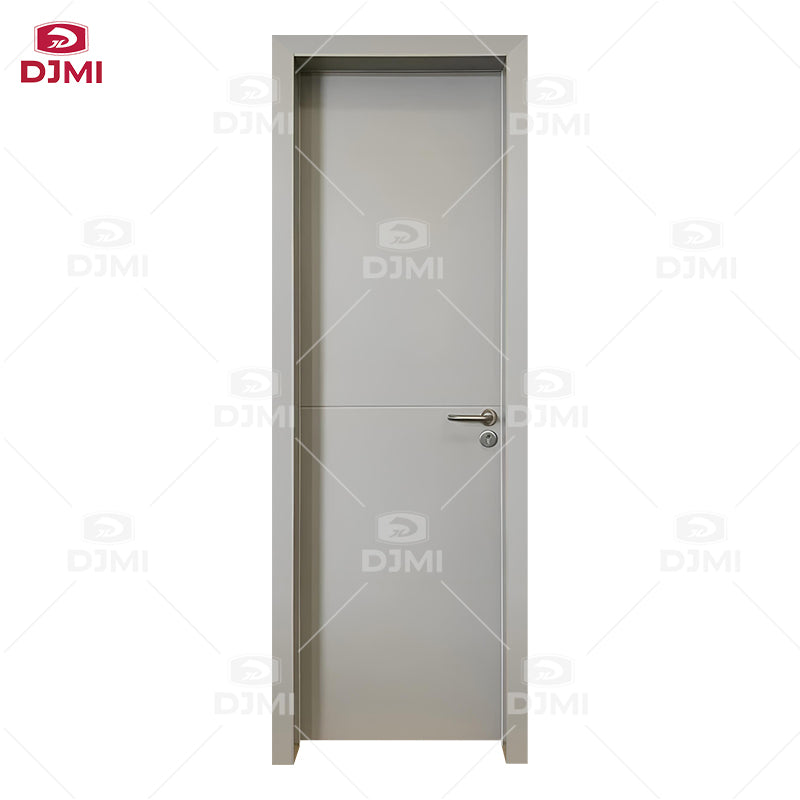 European Luxury Apartment Wooden Room Interior Doors Flush Series Wood Veneer MDF Wooden Door