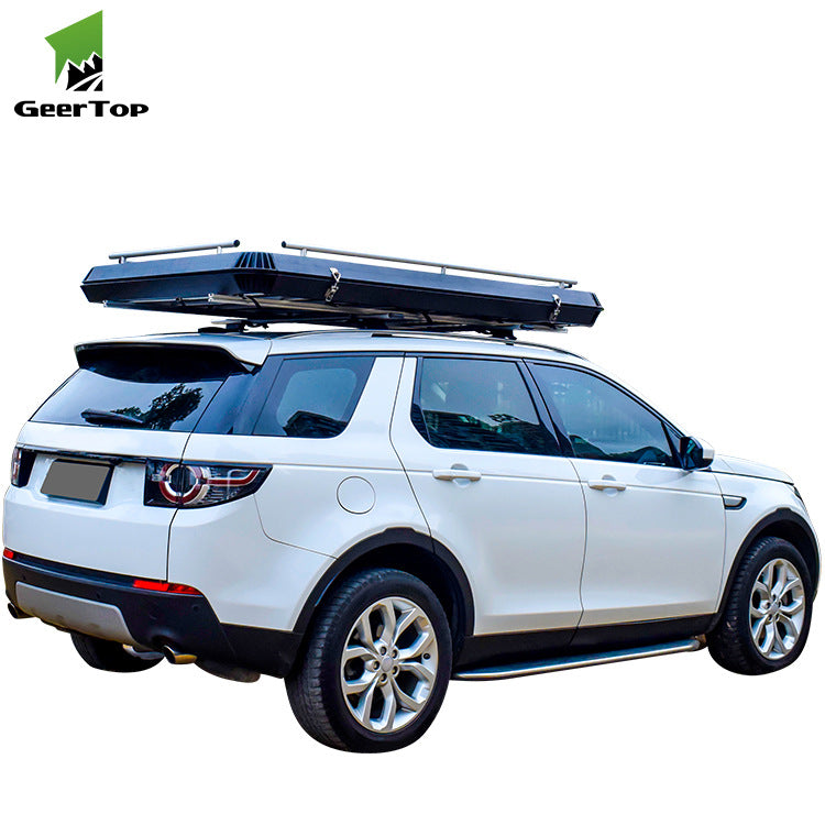 Manufacturer Wholesale Aluminum Alloy Roof Tent Outdoor Camping Travel Rainproof Thickened Hard Top Car Tent1-2People