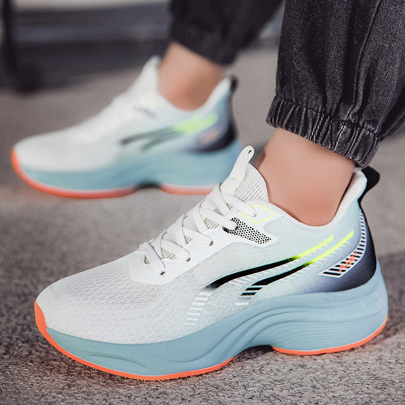 Casual mesh shoes new soft sole cushioning men's running shoes breathable mesh2025New lightweight high-elastic sports shoes