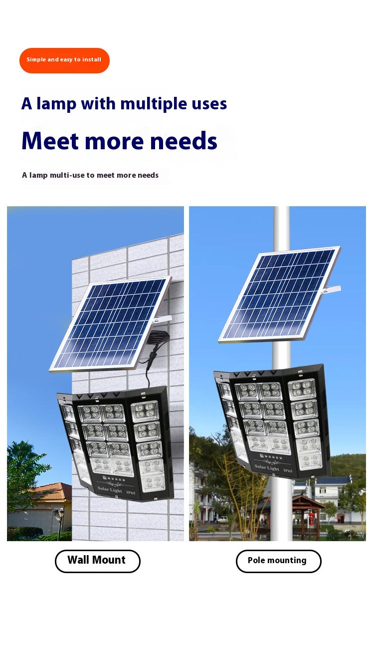 Wholesale New Solar Garden Lights for Rural Outdoor Rainproof ABS Body with LED Light Source IP65 Rating for Foreign Trade