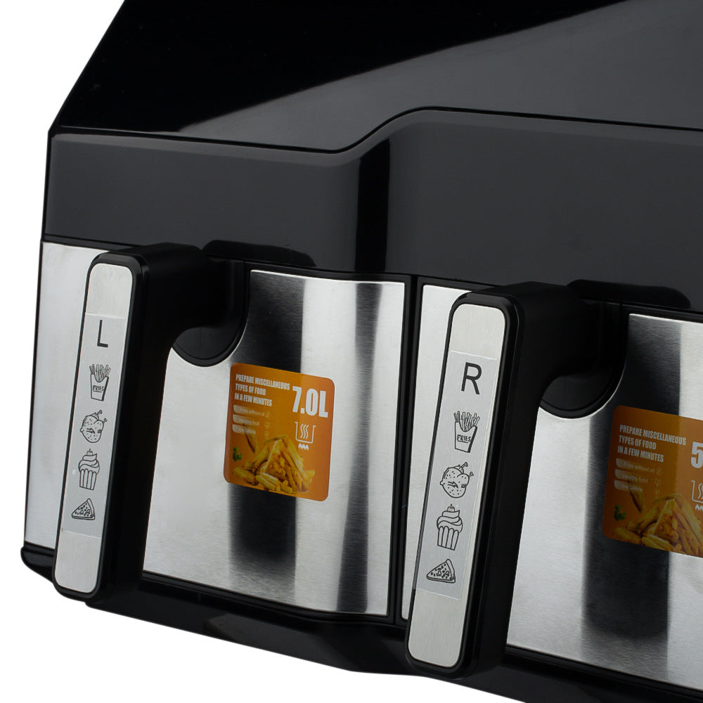 RAF European Standard Air Fryer Double Pot Large Capacity Multifunctional Household Electric Fryer No Oil Smoke Smart Touch Screen