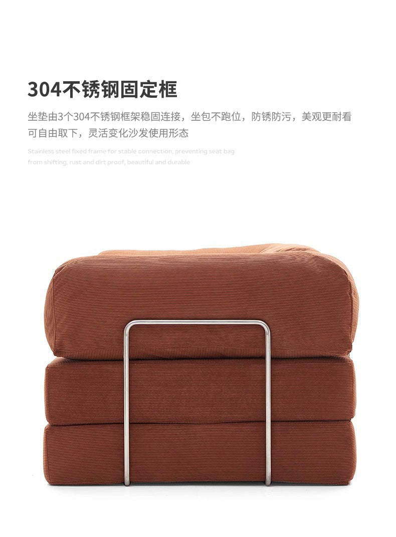 Compression Sofa Fully Detachable Washable Fabric Corduroy Modern Straight Row Sofa Lazy Compression Sofa Shipping and tax not included
