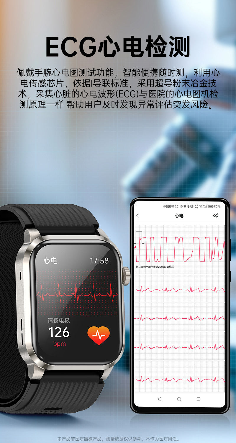 P300pro Air Pump Type Blood Pressure Smart Health Watch ECG Blood Sugar Monitoring Air Pump Blood Pressure Smart Watch