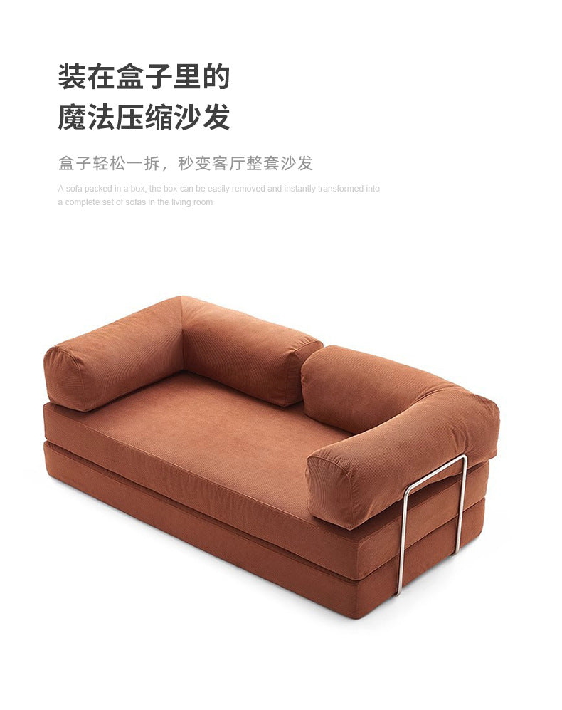 Compression Sofa Fully Detachable Washable Fabric Corduroy Modern Straight Row Sofa Lazy Compression Sofa Shipping and tax not included