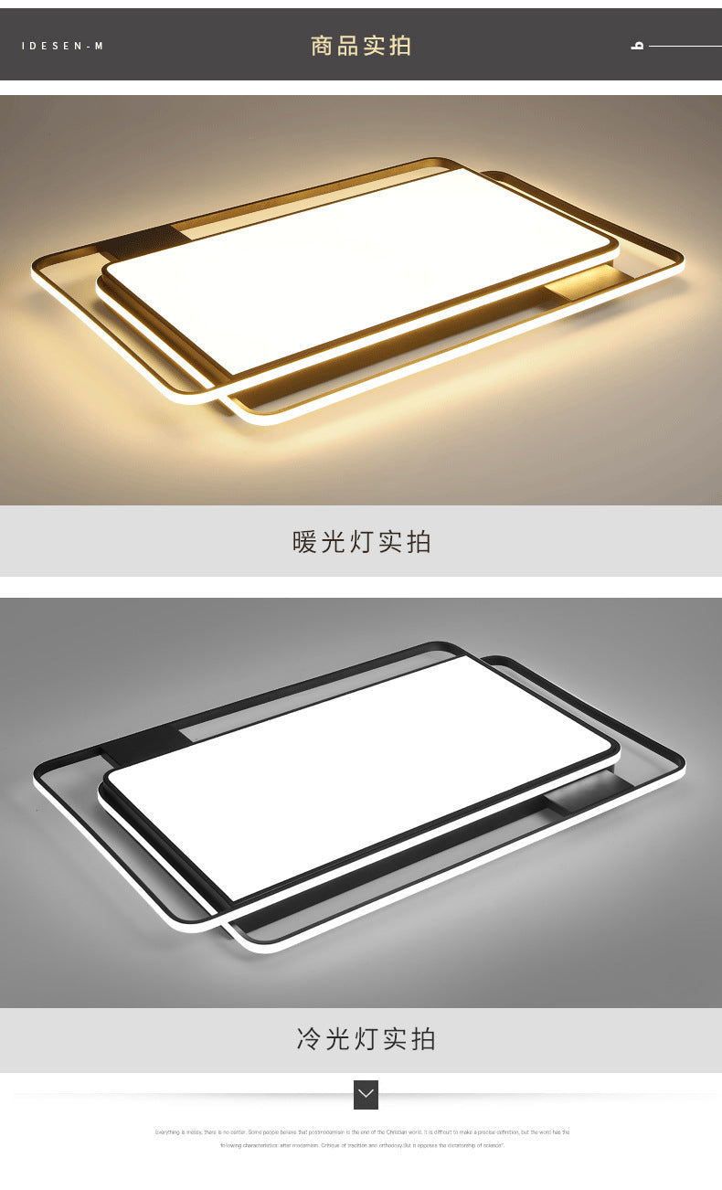 Wholesale led Ceiling Lamp Simple Modern Elegant Home Bedroom Living Room Light2025New Year's Rectangular Light Fixture
