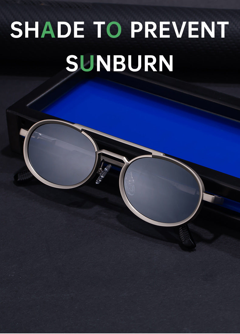 2025New European and American Retro Oval Frame Sunglasses for Men with High-end Spring Sunglasses for Women sunglasses