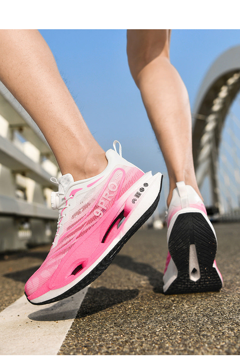 Red Rabbit9PRO Summer Breathable Jacquard Lightweight Sports Shoes with Rotating Buckle Casual Shoes Popcorn Carbon Plate Hollow Running Shoes