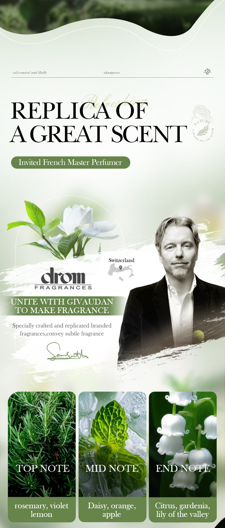 Full English Mint Rosemary Fluffy Shampoo SADOER Strong Shampoo  Wholesale