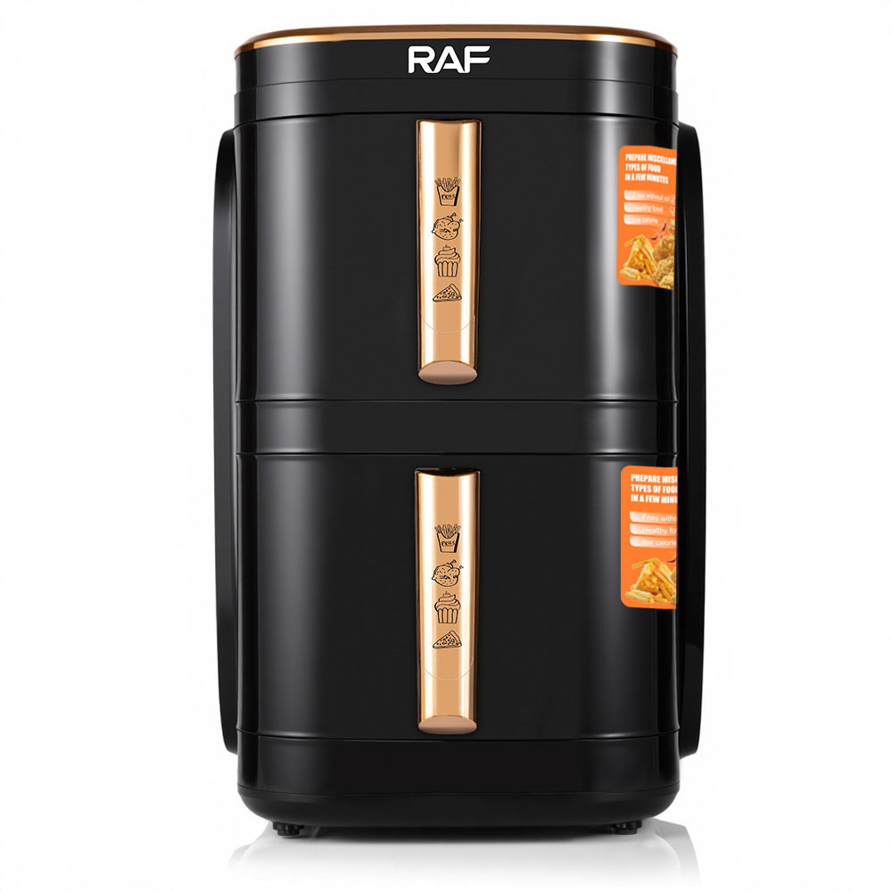 RAF European Standard Household Oil-Free Air Fryer Multifunctional Smart Double Layer Oven French Fries Electric Deep Fryer R.5396