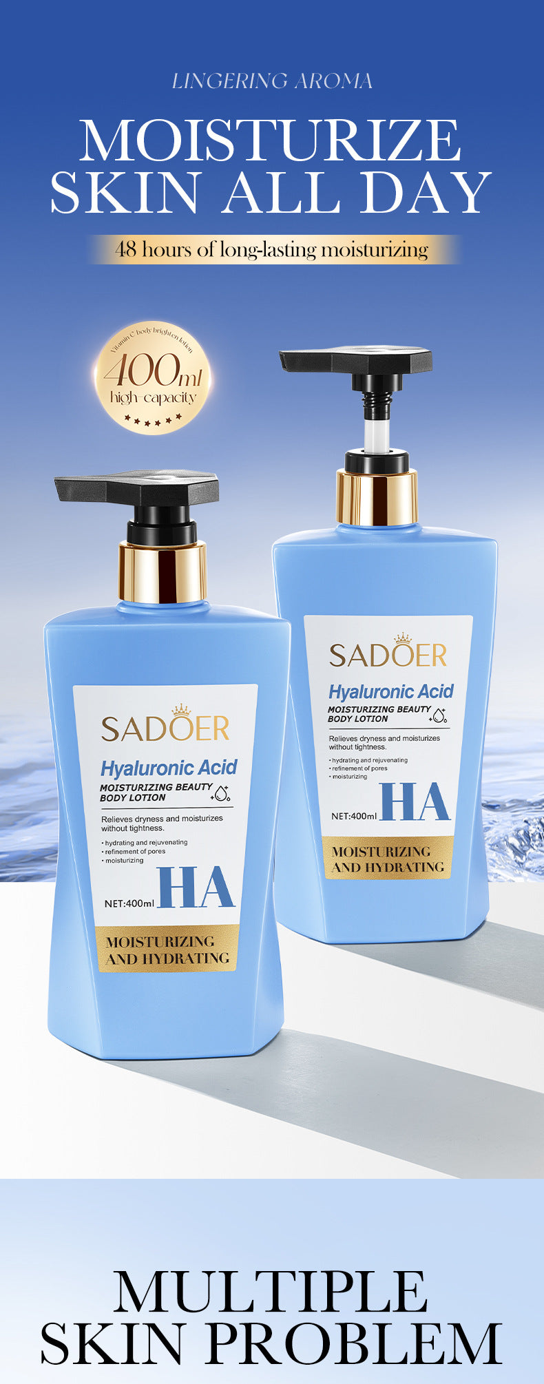 All English Vitamins C Translucent Body Lotion SADOER Moisturizing Body Lotion  Wholesale