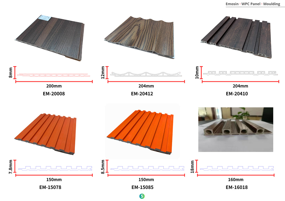 Indoor Outdoor Integrated Wood Plastic Waterproof Fluted Pvc Cladding Wpc Ceiling Panels for Interior Exterior