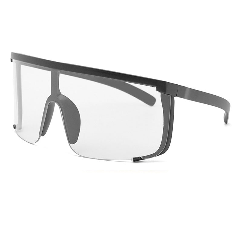 Colorful Cycling Sports Sunglasses for Men17183One-piece Windproof Frame Sunglasses for Men Trendy Sun Protection Glasses