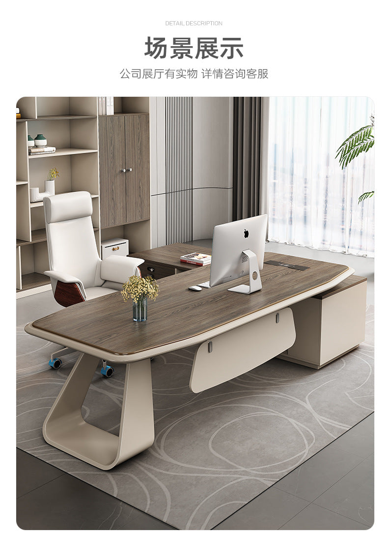 Office Desk Boss Desk Simple Modern Executive Desk Office Desk Office Chair Set Manager Desk President Desk