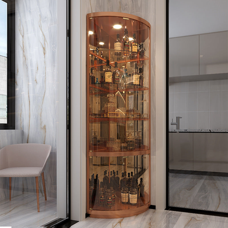 Corner Cabinet Wall Corner Cabinet Triangular Corner Cabinet Modern Simple Glass Wine Cabinet Triangular Cabinet Living Room Cabinet Display Cabinet