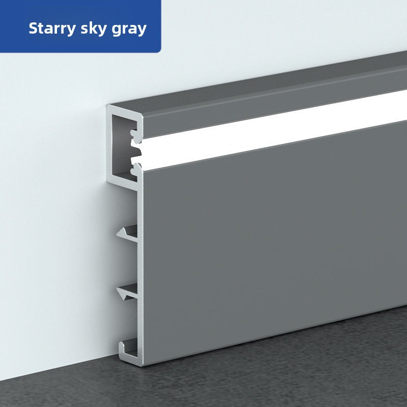 Aluminum alloy luminous baseboard, embedded luminous baseboard LED Aluminum alloy skirting board with light strip