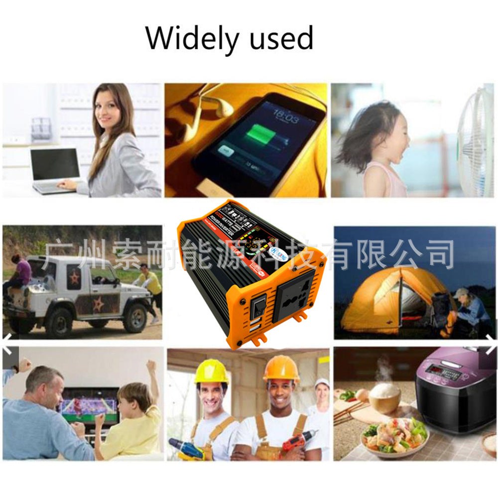 Export Car Inverter500W 12V Turn110V/220V Intelligent Digital Display Double USB inverter