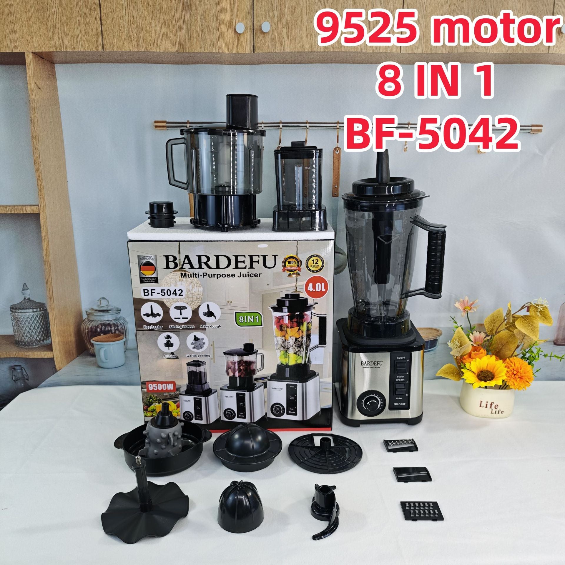8in1blender North America Europe Stainless Steel Large Capacity Metal Blender Meat Grinder Juicer  Hot Sale