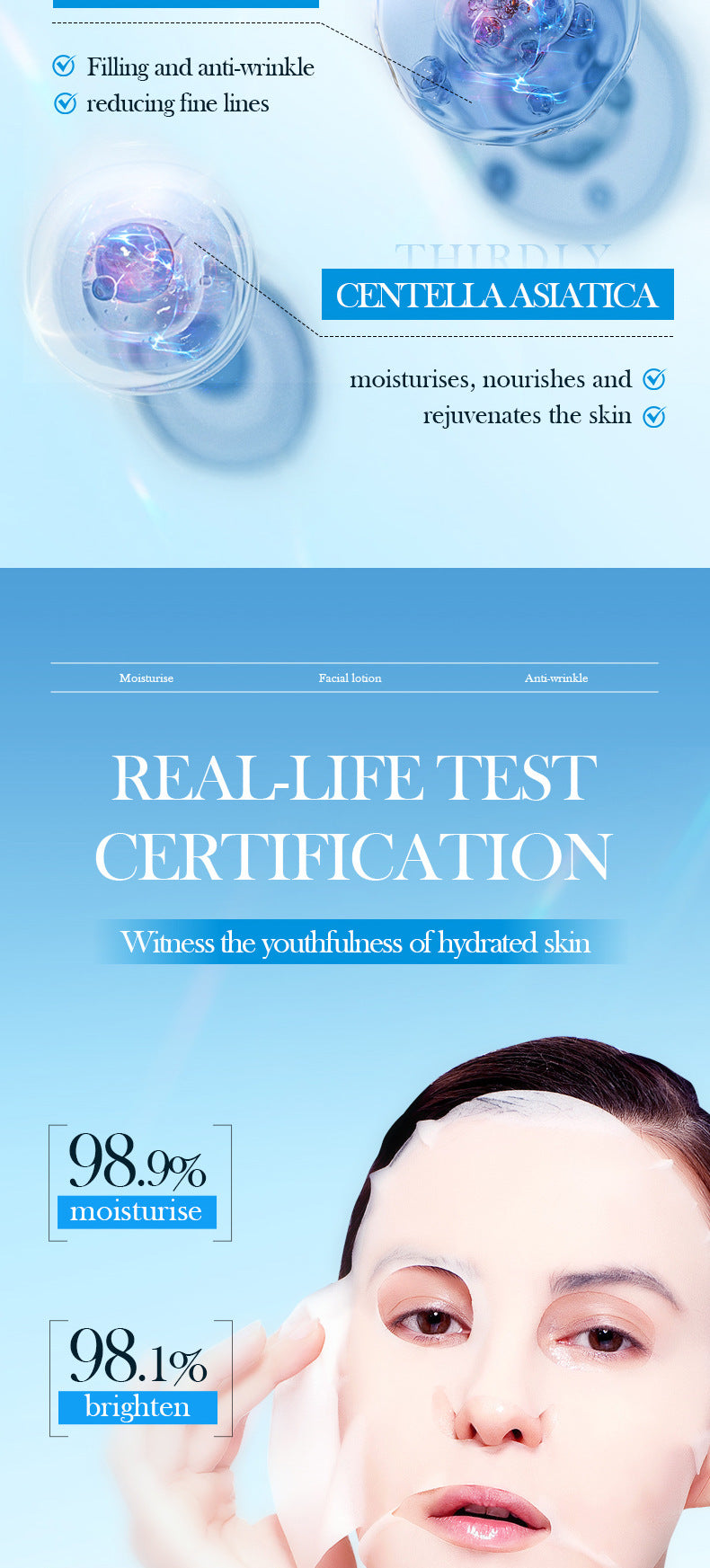 Full English Hyaluronic Acid Mask25mlSADOER8D Anti-wrinkle Nourishing Hydrating Moisturizing  Wholesale