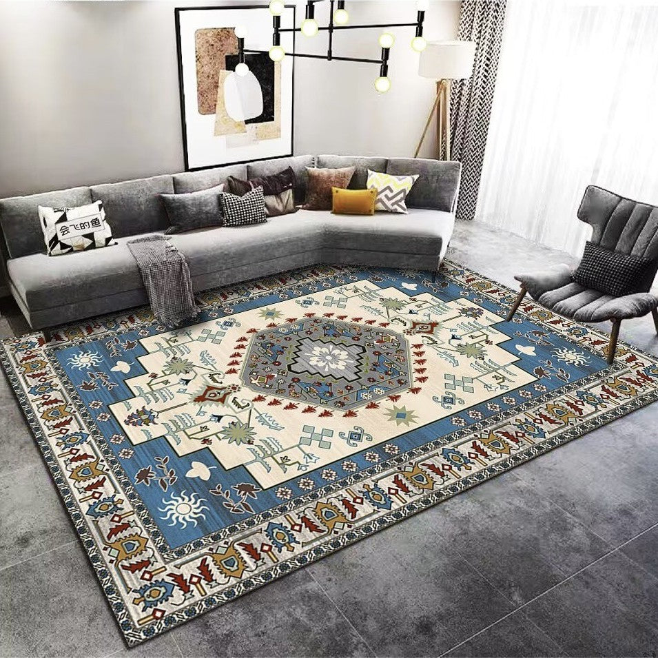 Living Room Carpet Stain Resistant Easy Care Crystal Velvet Carpet Home Sofa Coffee Table Rug Bedroom Wear-Resistant Non-Slip Mat