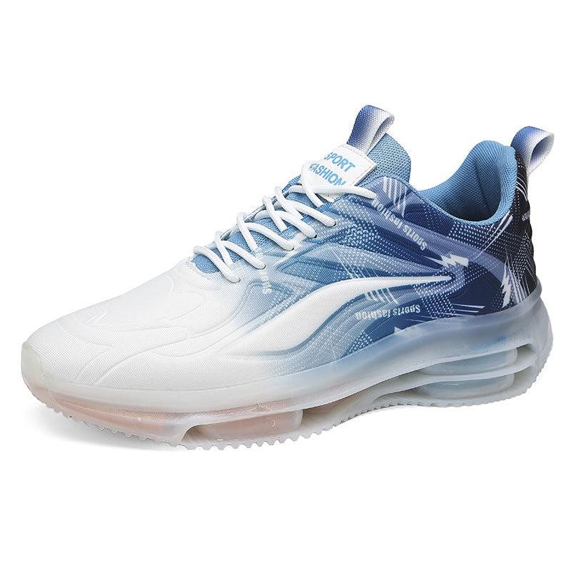 Men's Sports Shoes Spring and Autumn Ice Silk Hot Style Air Cushion Shock Absorption Trendy Men's Shoes Youth Running Shoes Student Casual Running Shoes