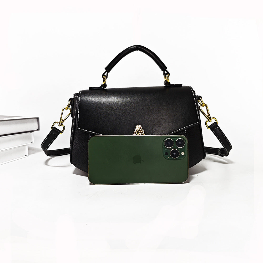 Customized Fingerprint Unlock Bag High-end Fashion Top Layer Cowhide Large Capacity Handbag Crossbody Genuine Leather Women's Bag