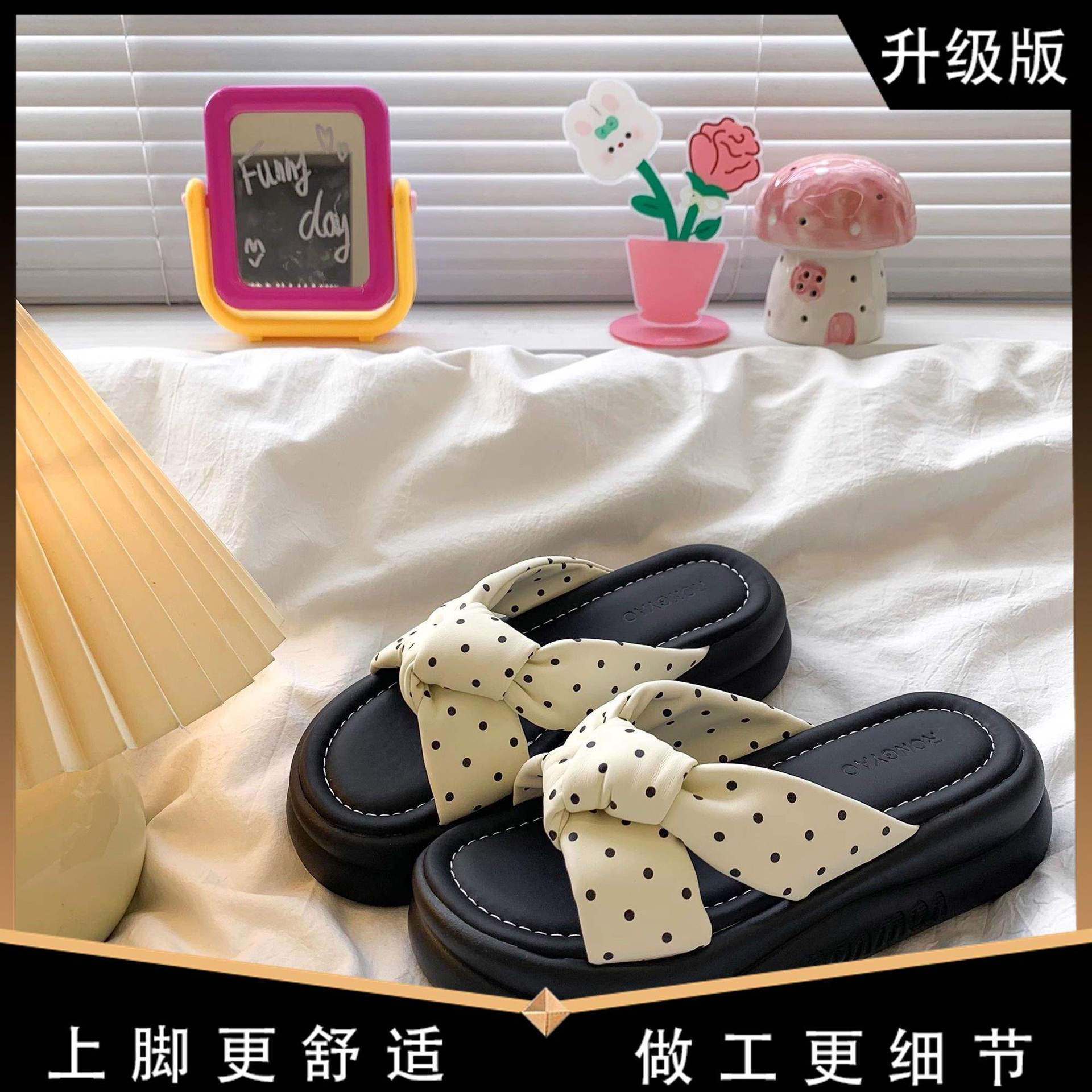 Women's Summer Thick-Soled Slippers for Outdoor Wear2025New Style Fairy Style Fashion One-Strap Sandals to Match Dresses