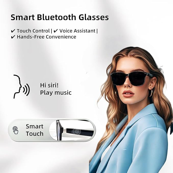 【AI Translation】Smart Bluetooth Glasses for Listening to Music and Calling AI Translation Navigation UV Protection Polarized Lenses