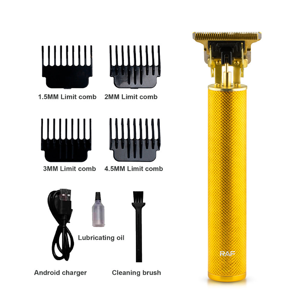 RAF Electric Hair Clipper for Home Use, Metal Oil Head Rechargeable Electric Shaver